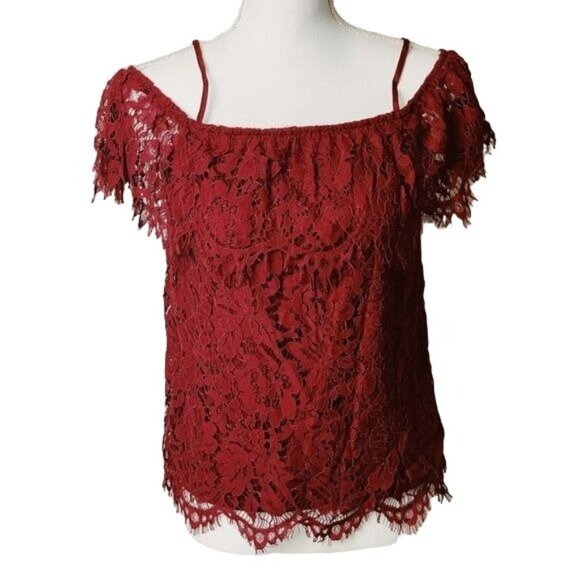 # 23 women's lace off the shoulder top L - Picture 1 of 4